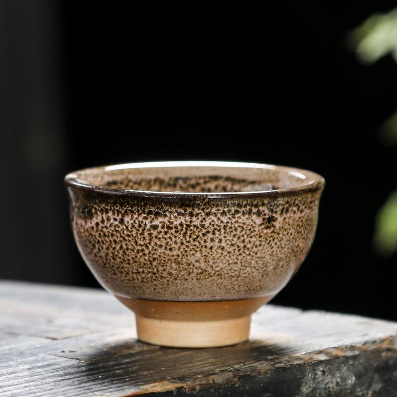60ML Kiln Change Ceramic Teacup Temmoku Glaze Multicolor Porcelain Kung Fu Cups Pottery Japanese Master Cup Drinkware