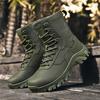 Retro and Comfortable New Outdoor Hiking High-top Training Non-slip Breathable Military Boots Hiking Non-slip Combat Boots