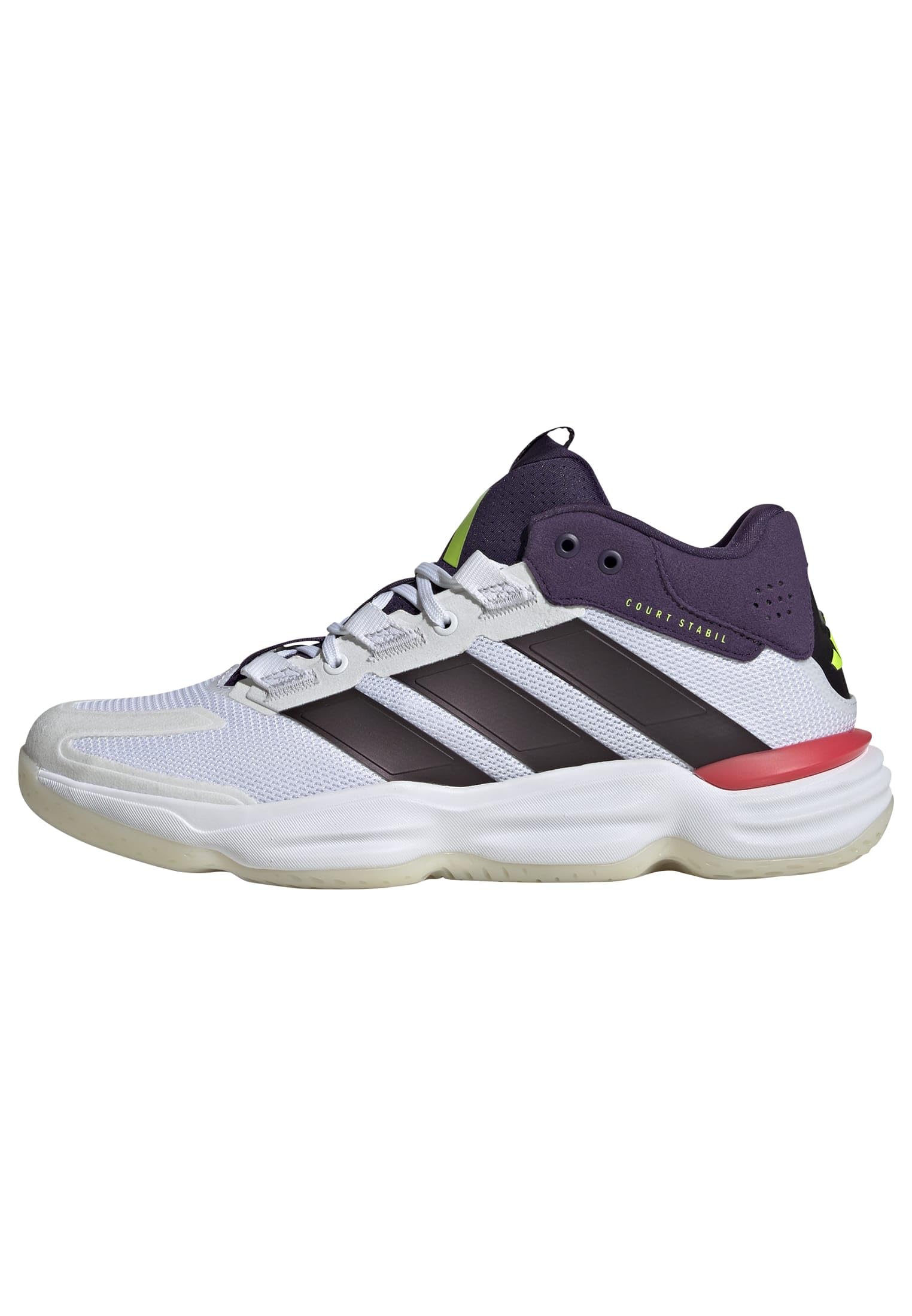 

Adidas Courtstabil Plum Size cm Sneakers, Footwear, White/Aurora Metallic/Aurora (JH5163), 28.5