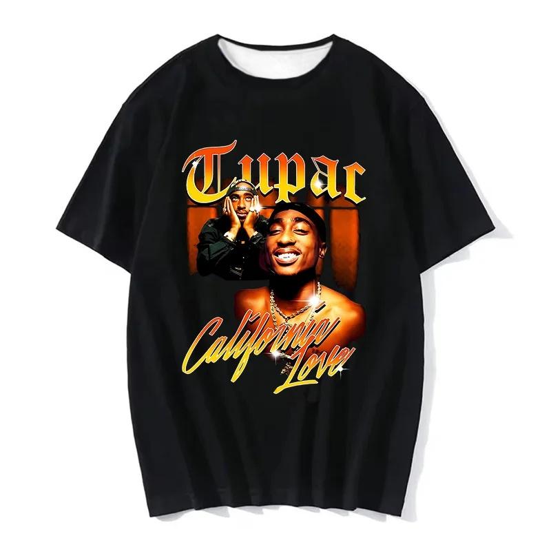 

Футболка West Coast Gangsta Women Футболка Рэпер Тупак Топы Хип-хоп Уличная одежда Графические футболки Оверсайз Футболка с короткими рукавами Мужская футболка S