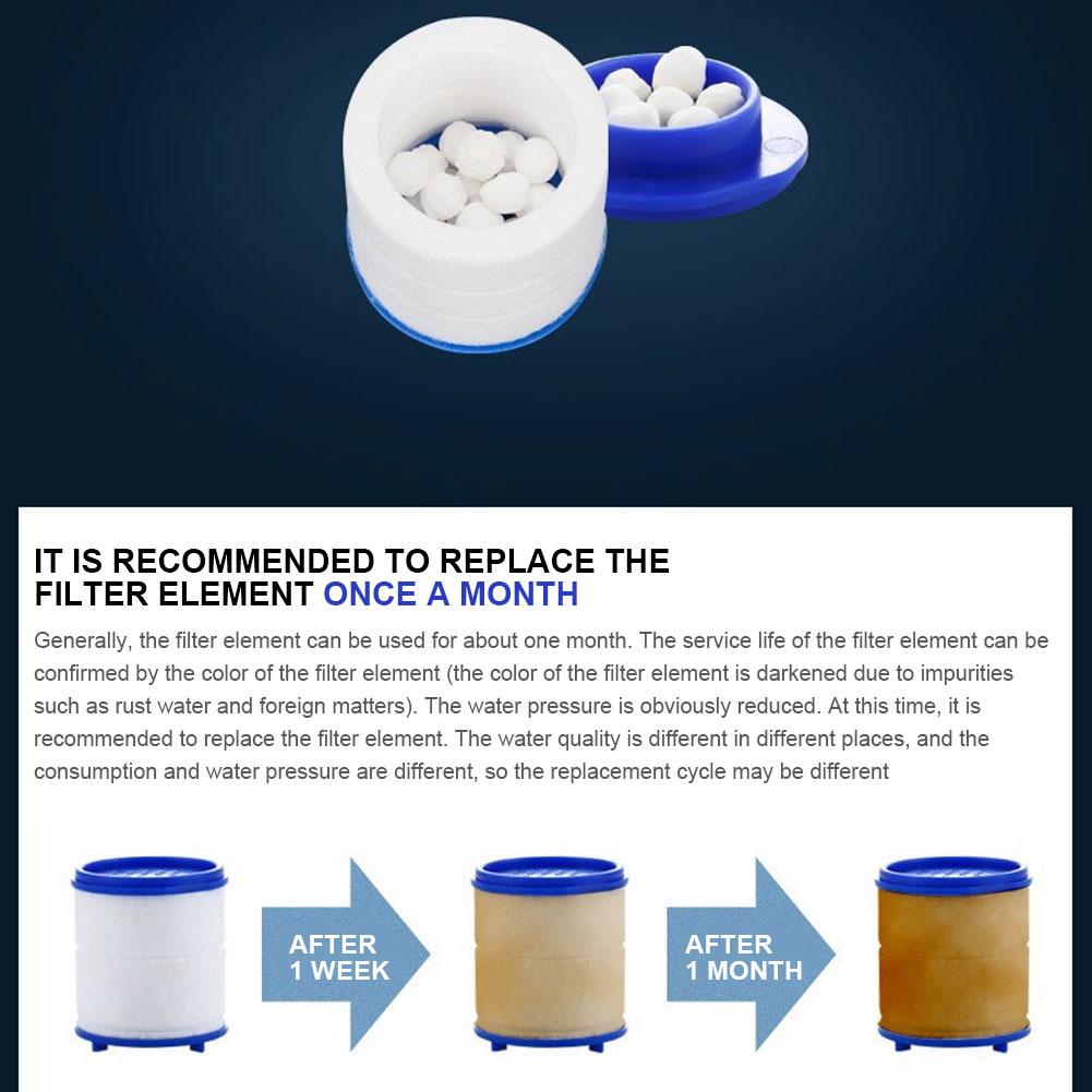 40-2PCS Faucet Water Filter Element Remove Chlorine Heavy Metals Filtered Shower Head Bath Filtration Purifier Soften Hard Water