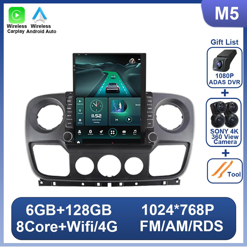 9.7 Inch For Renault Master Nissan NV400 Opel Movano 2010 2021 For Tesla Style Car Radio Video Audio Multiemedia Player No 2din