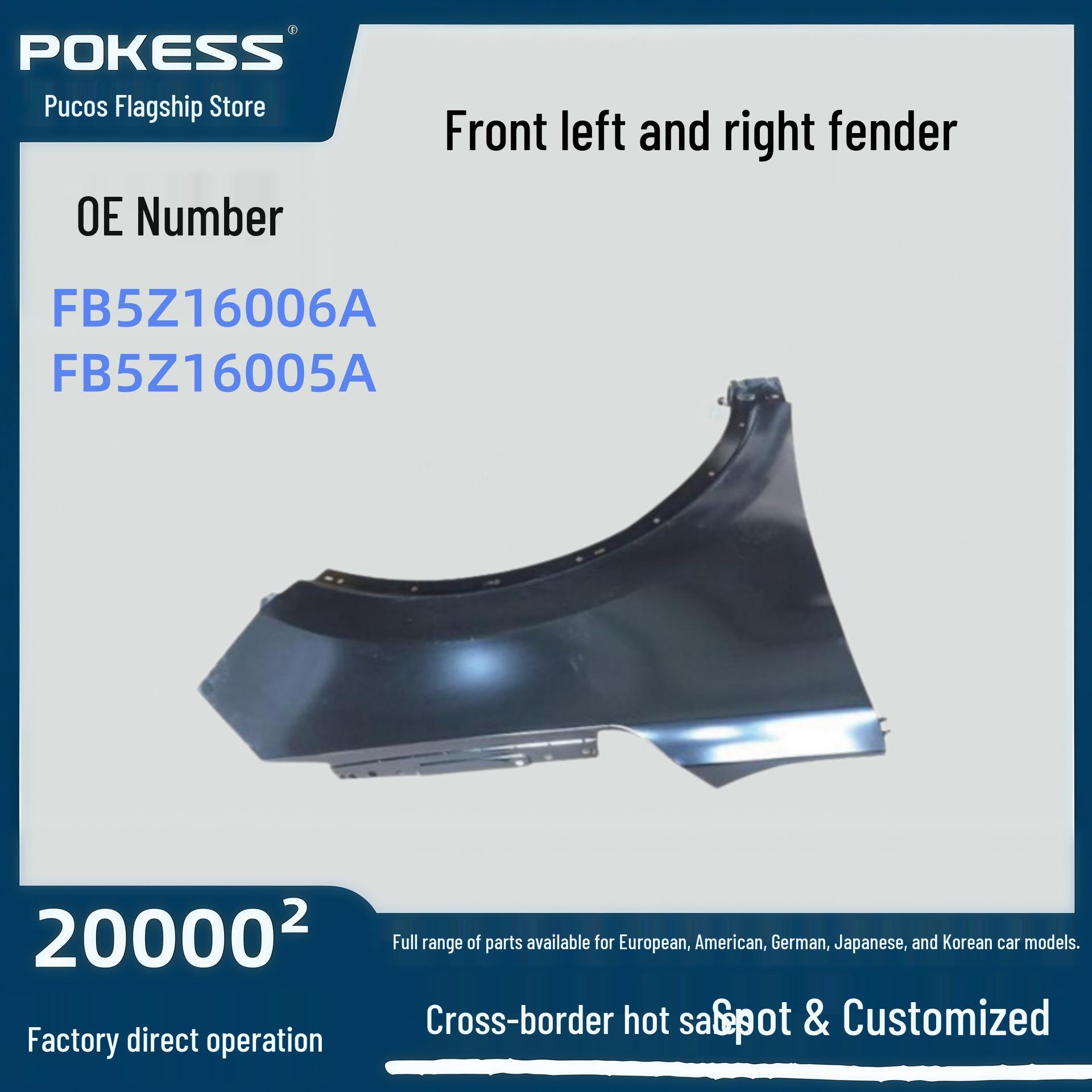 FB5Z16006A: Compatible Front Left/Right Fender for 2015-2019 Ford Explorer (FB5Z16005A) Front Left Fender