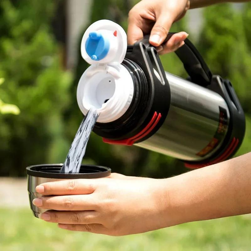 3L Large Capacity Thermos Bottle Stainless Steel Keep Warm Kettle Portable Water Bottle for Travel Camping Outdoor Drinkware