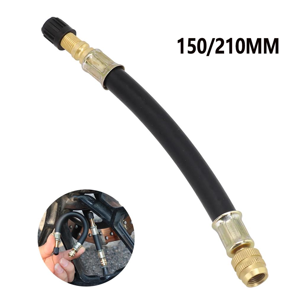 150/210mm Universal Flexible Rubber Hose Tire Valve Extension Tube Inflatable Adapter for Car Wheels Tyre Valve Stems