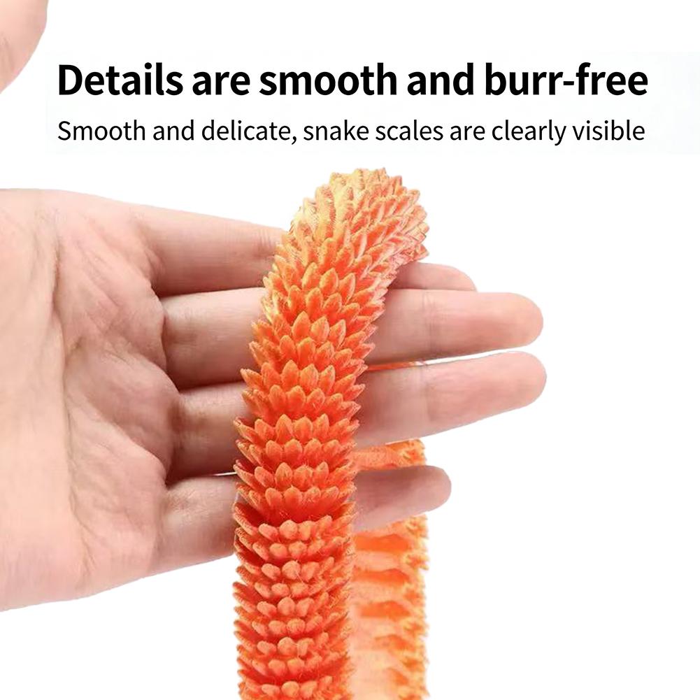 3D Printed Snake Egg Action Figure Toys Creative Stress Relief Rotatable Desktop Ornament Gift for Kids Adults
