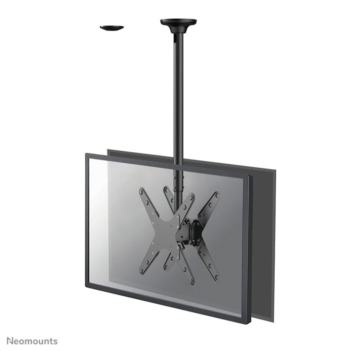 Support De Plafond - NEOMOUNTS - FPMA-C340DBL - 2 Écrans Jusqu'à 75'' - Inclinaison 25° - Charge 50 Kg