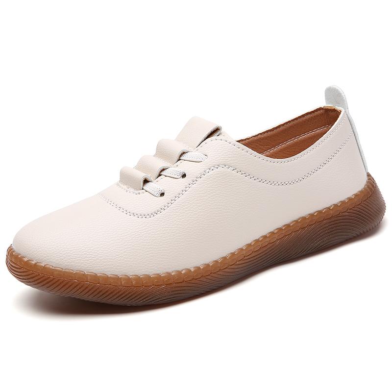 Fashion Summer Casual Women Flats Half Flat Shoes Ladies Girls Slip On Moccasins 2025 New Arrival Black Leather Woman Shoes Sneaker
