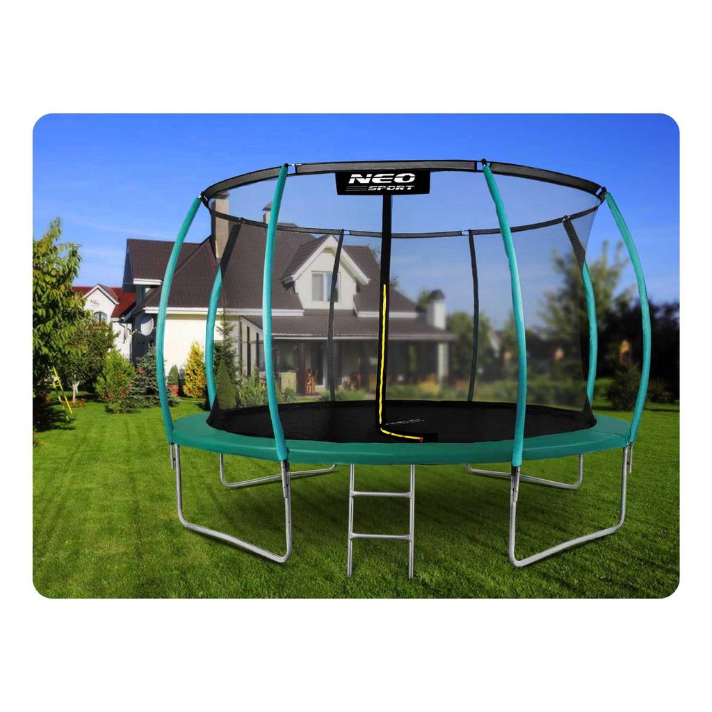 14Ft/435Cm Profiled Garden Trampoline With Internal Net Neo-Sport