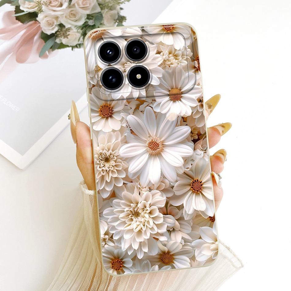 Für Xiaomi Redmi K90 Niedliche Katze Blume Cartoon Handyhülle Für Redmi K 90 K90 Pro Max 5G Stoßfeste Weiche Silikonhüllen Stoßfänger