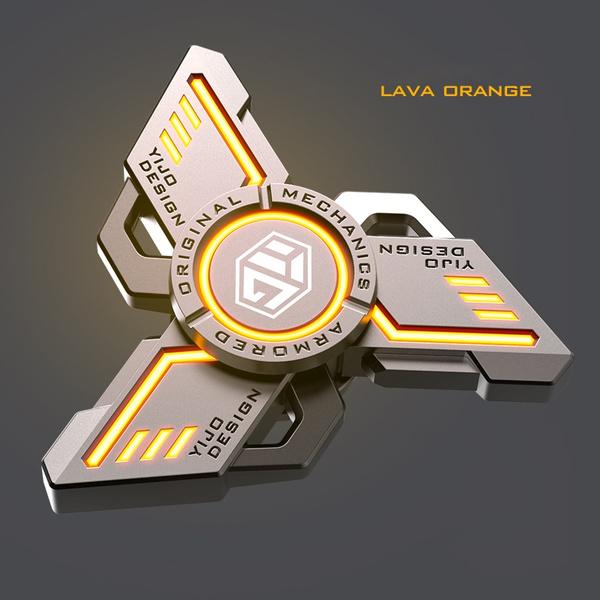Leuchtende Fidget Spinner Metalllegierung Hand Spinner Mute Bearing Nachtleuchtendes Senior Gyro Stressabbau Spielzeug für Erwachsene Geschenke