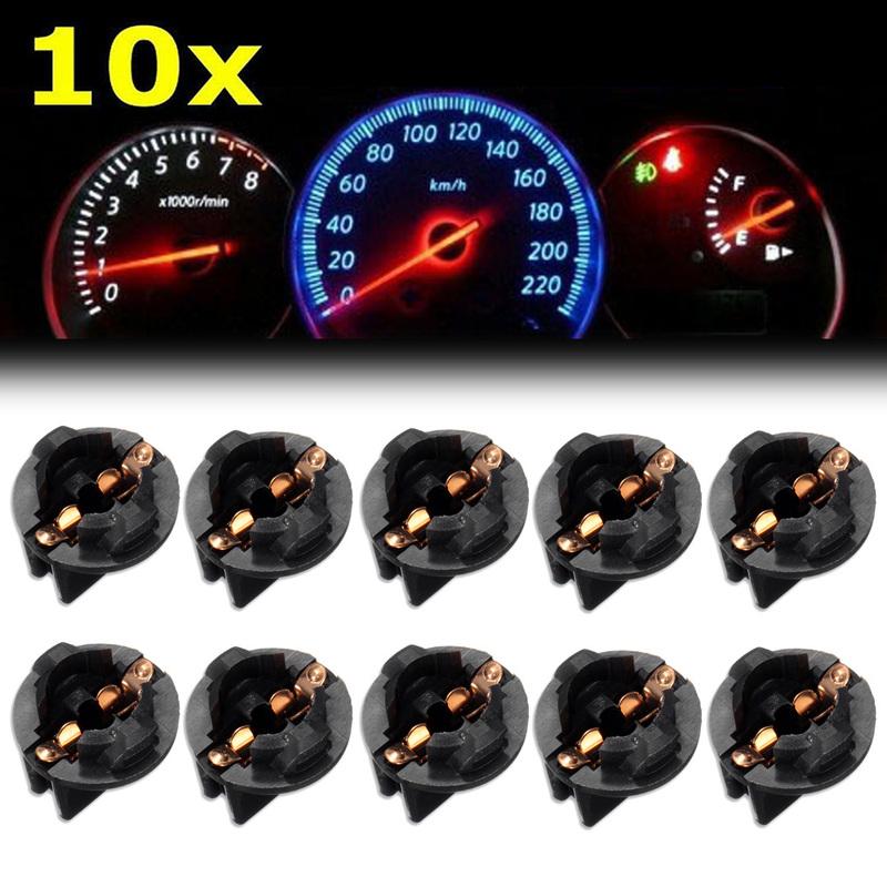 10pcs T10 W5W 194 Bulbs Holder Wedge trument Dash Light Base Twist Socket Lock trument Panel Cluster Replacement Socket