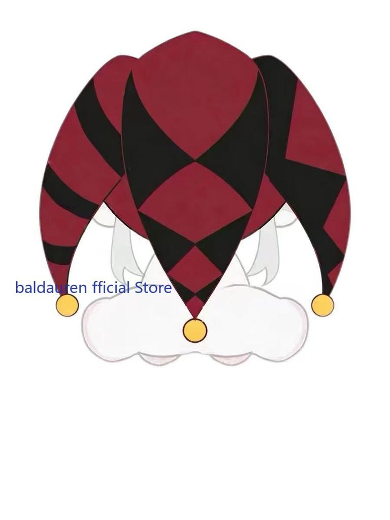 Anime Der verrückte Zirkus Pierrot Langohren Hut 20cm Sitzende Haltung Figuren Kissen Weicher Körper Maskottchen Plüschtiere Kissen Sofakissen