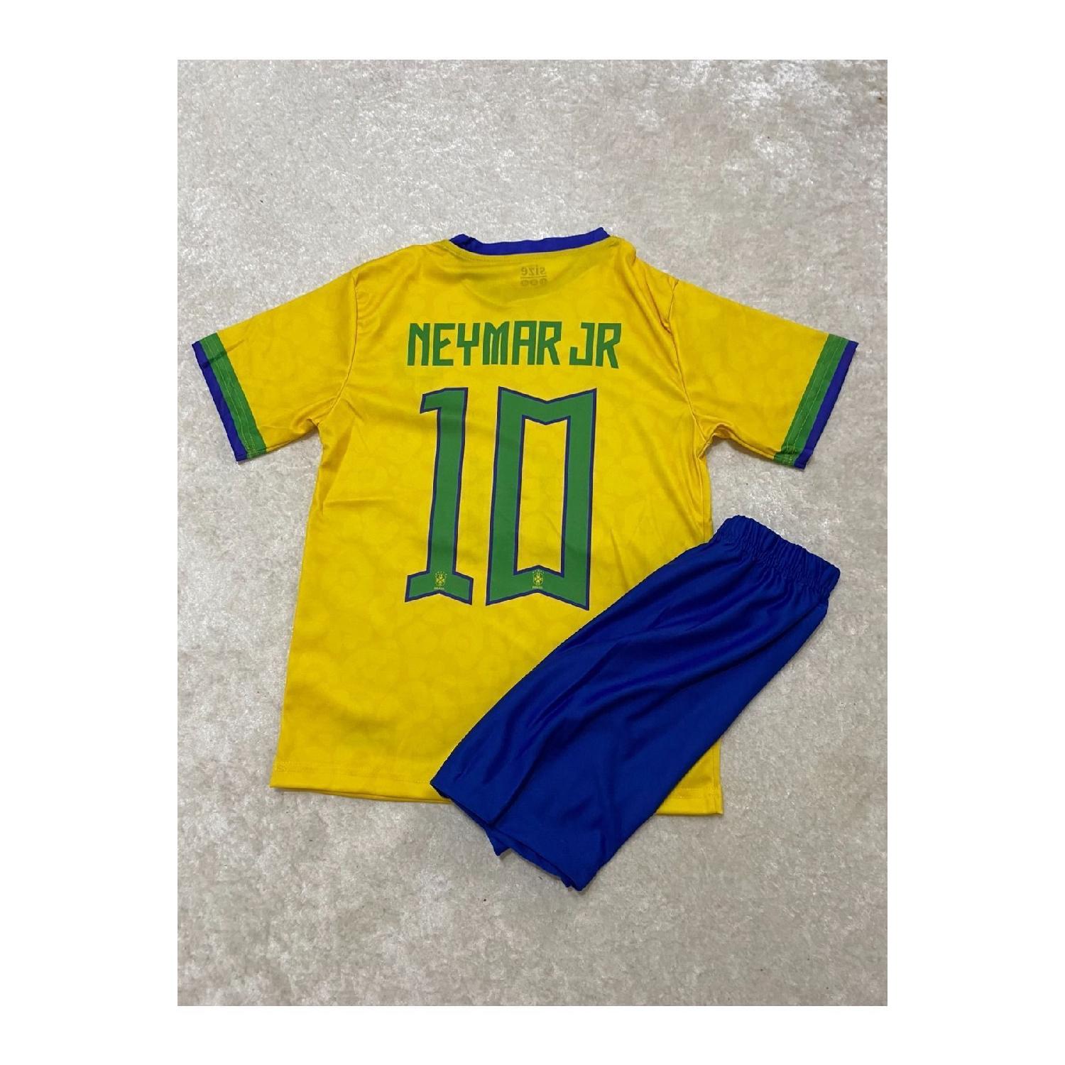 

Детская футболка Brazil Neymar 10 с шортами 3-4 Yaş жёлтый