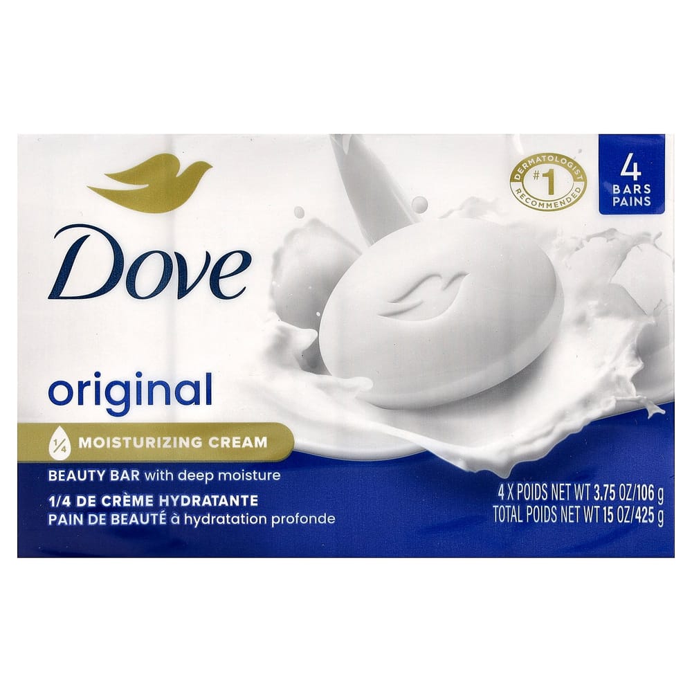 Dove Original Beauty Seife, Hergestellt in den USA, 106g (4 Balken)