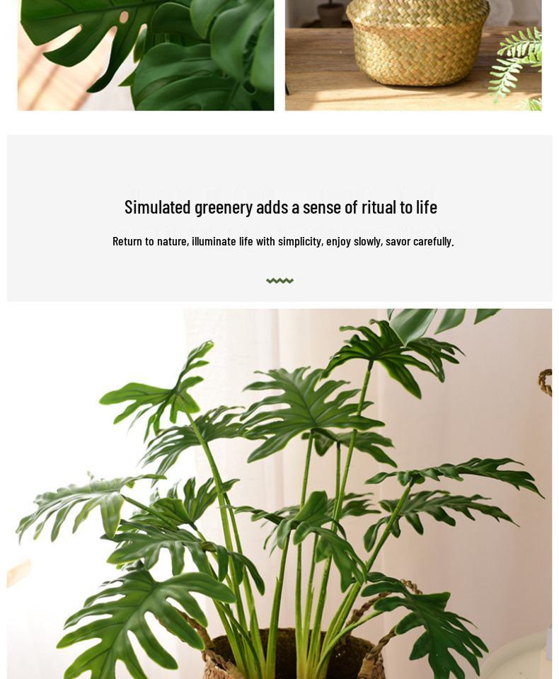 Nordic Green Artificial Plants: Dried Flower Ornaments for Home or Office Decor