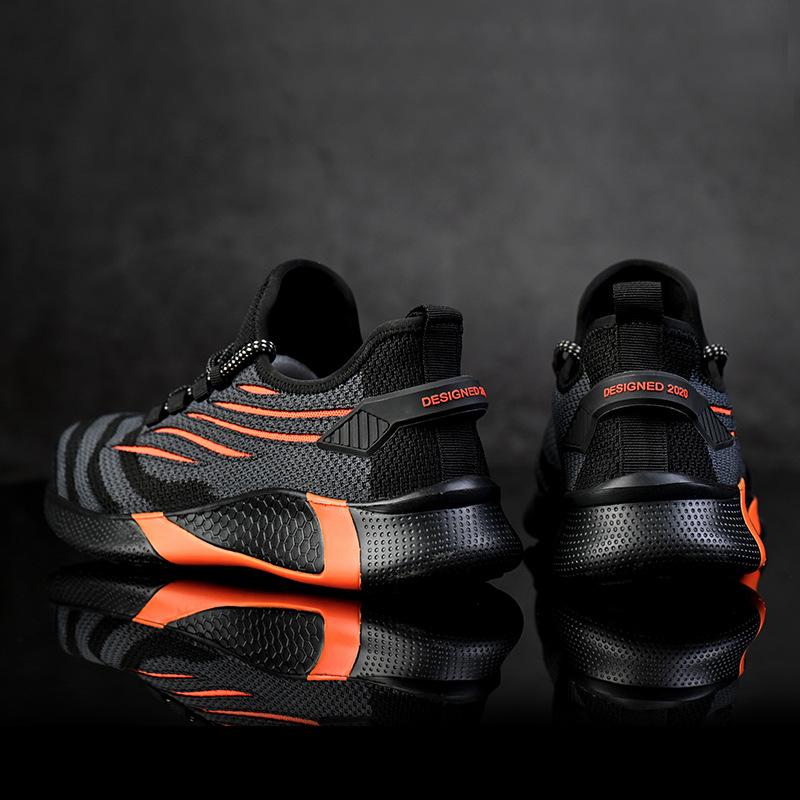 Men‘s Anti-puncture Working Sneakers Lightweight Steel Toe Shoes Safety Shoes Breathable Deodorant Steel Toe Work Shoes for Men