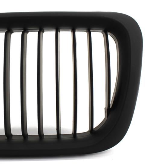 2Pcs Car Grilles Matte Black Auto Front Guard Grille 51138195152 51138195151