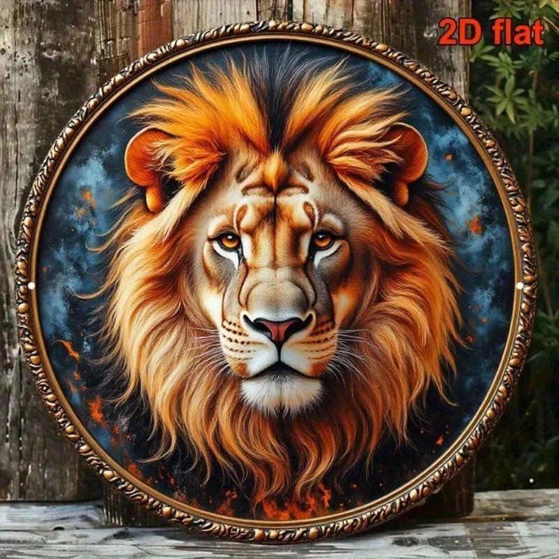 Metal Poster Royal Lion Retro Wall Art for Bar