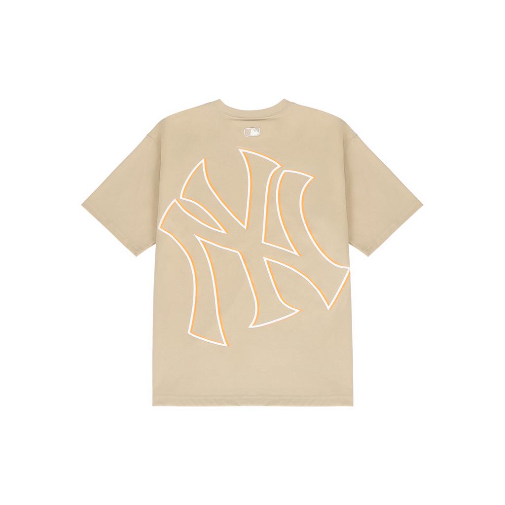 New MLB T Shirt Unisex Beige Yellow 3ATS33023-50BGS