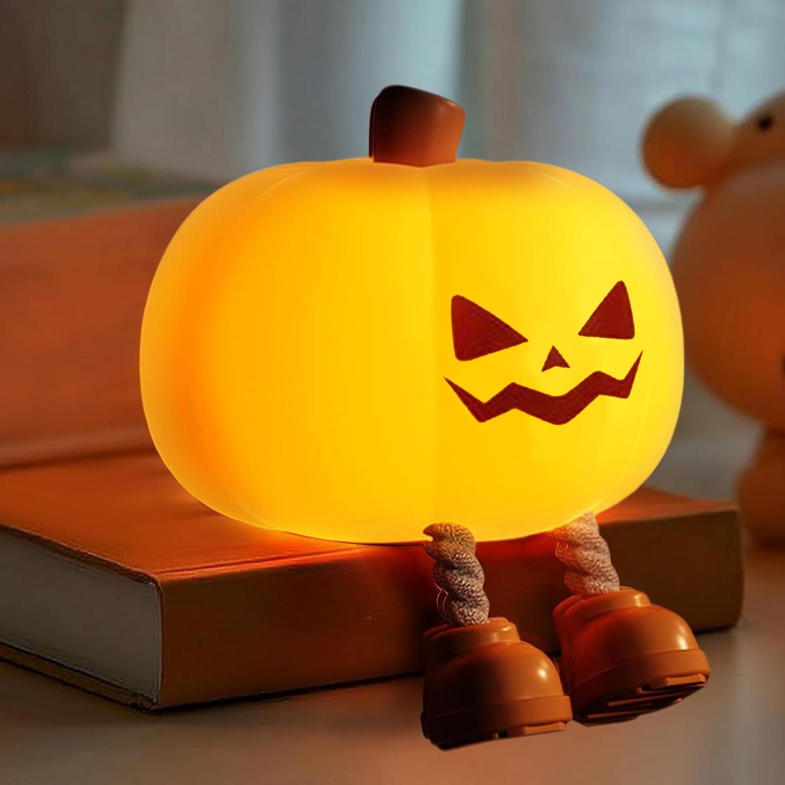 

Милий Силіконовий Нічник Гарбуз Нічне Світло Хелловін Привид Відьма Декорація Диммований Таймер Приліжкова Декорація Дитячий Подарунок China Mainland