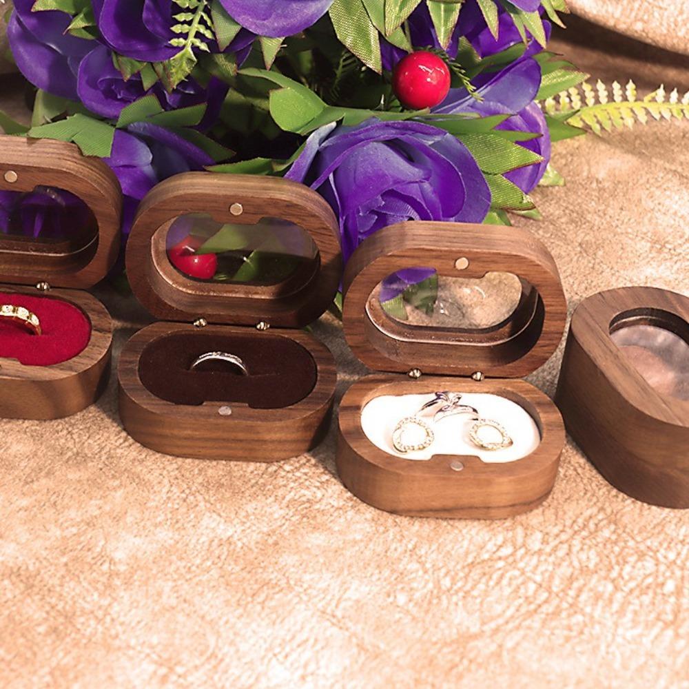 Engagement Ring Finger Ring Box Jewelry Storage Box Couple Rings Holder Wedding Ring Case  Wedding
