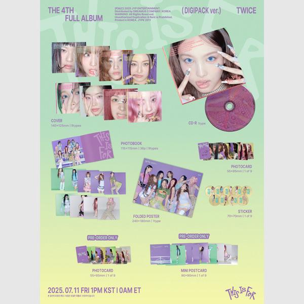 (+tienda de regalos) TWICE - 4º Álbum [ESTO ES PARA] (Versión DIGIPACK.) [Versión aleatoria]