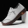 Fashion Handmade Leather Casual Shoes Women's Sneakers Soft Sole Oxford Shoes Outdoor Comfortable Casual Shoes for Women Loafers