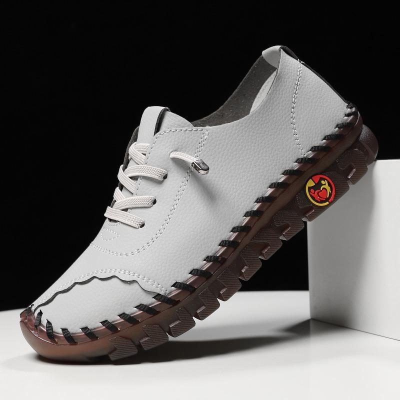 Fashion Handmade Leather Casual Shoes Women's Sneakers Soft Sole Oxford Shoes Outdoor Comfortable Casual Shoes for Women Loafers