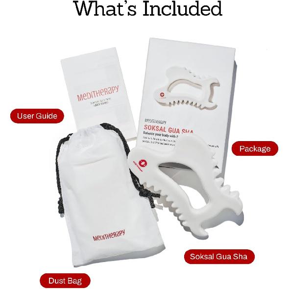 MEDITHERAPY LIF-me Guasha,Ceramic Gua Sha,Face Massage Tool, Facial Guasha, Guasha Board, Face Lift, Muscle Relief