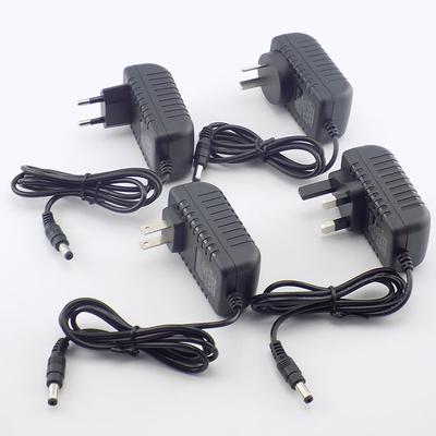 AC DC 12 V 2A 2000 mA Netzteil-Adapter EU UK AU US-Stecker 5,5 x 2,5 mm Wandladegerät für LED-Streifen, Licht, Lampe, CCTV-Kamera
