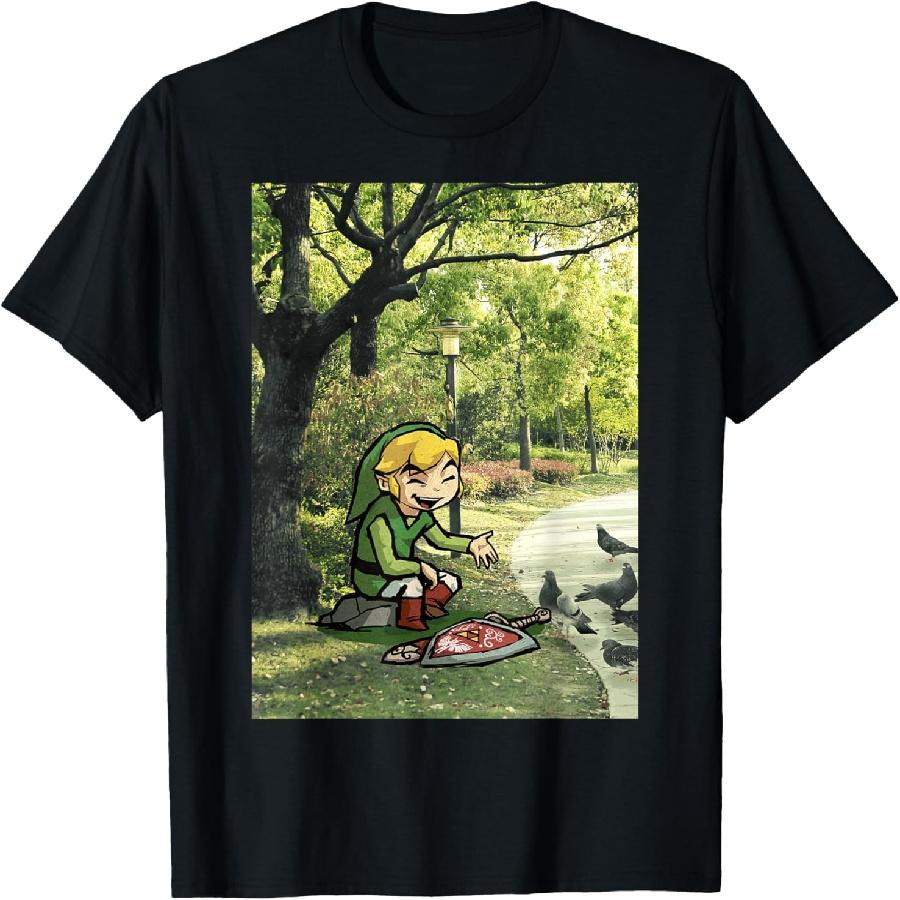 

Футболка с графическим принтом Nintendo Zelda Link In The Park S чёрный
