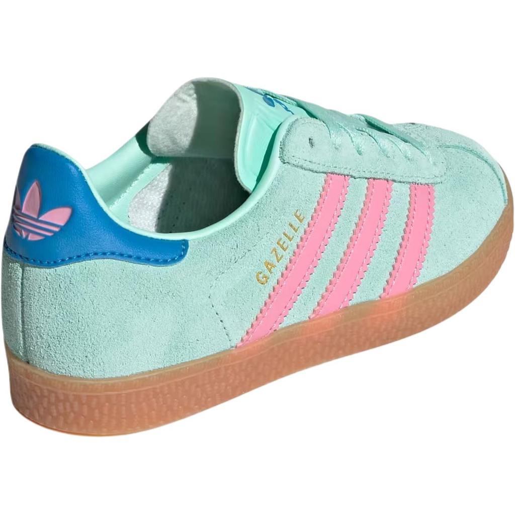 Adidas Originals Gazelle Comfortable Soft Low-Top Kids Sneakers Kids Sneakers Green Pink JP7130