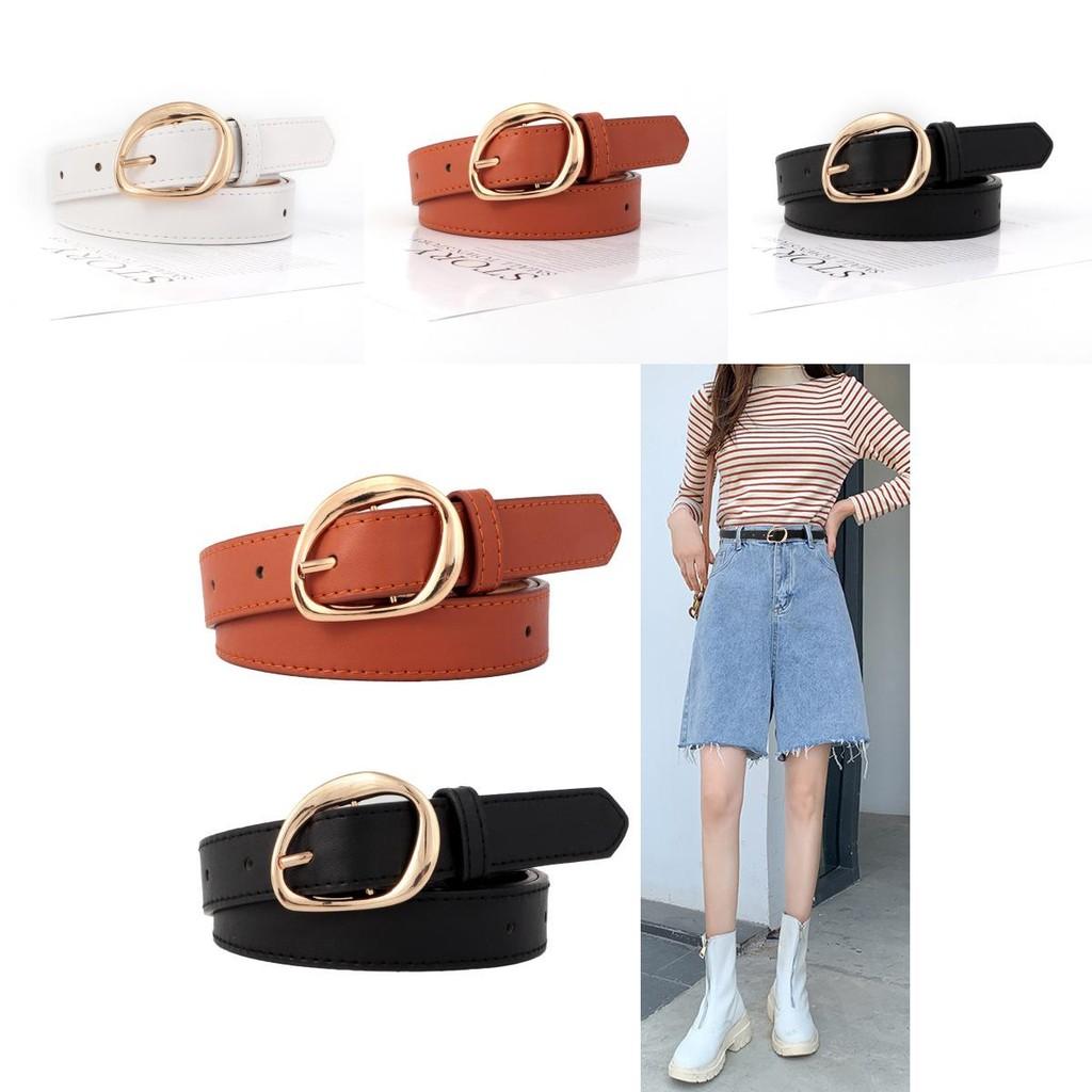 Versatile Ladies Pu Leather Belt With Decorative Pin Buckle For Effortless Style And Slim Fit