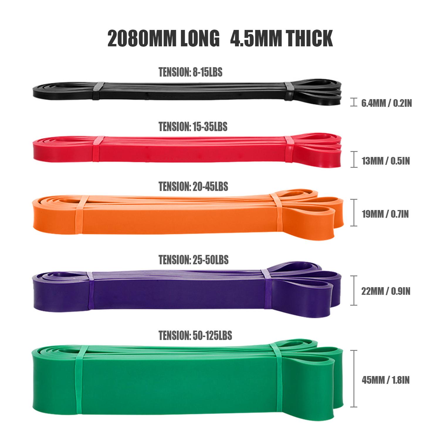 

Эспандер-петля из натурального латекса для подтягиваний, вспомогательная лента для домашнего спортзала, фитнеса, йоги, силовых тренировок Red 15-35lbs