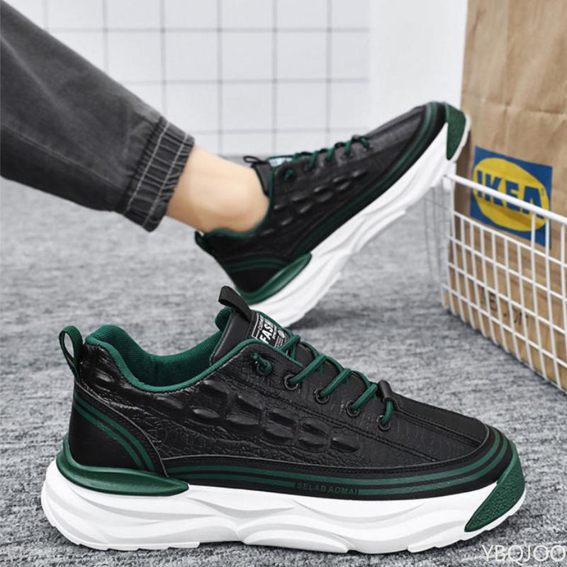 Men's New Spring and Autumn Trend Versatile Thick Soled Sports Single Shoes with Anti Slip Design and Casual Vulcanized Shoes