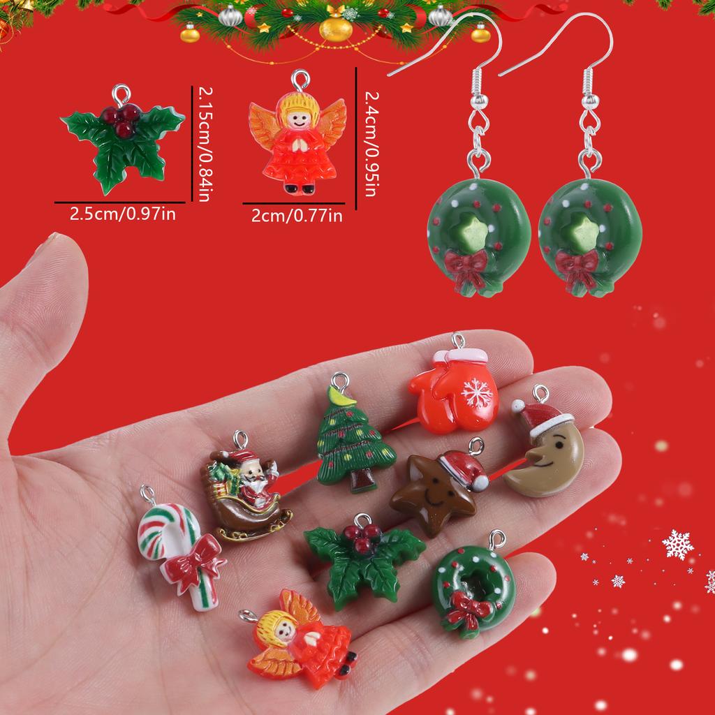 Mini random creative Christmas resin pendant, fun DIY clothing, shoe decoration, Christmas atmosphere accessories