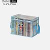 Transparent PVC Book Storage Box With Sturdy Handles And Large Capacity Perfect For Home Office School Dorm Storage