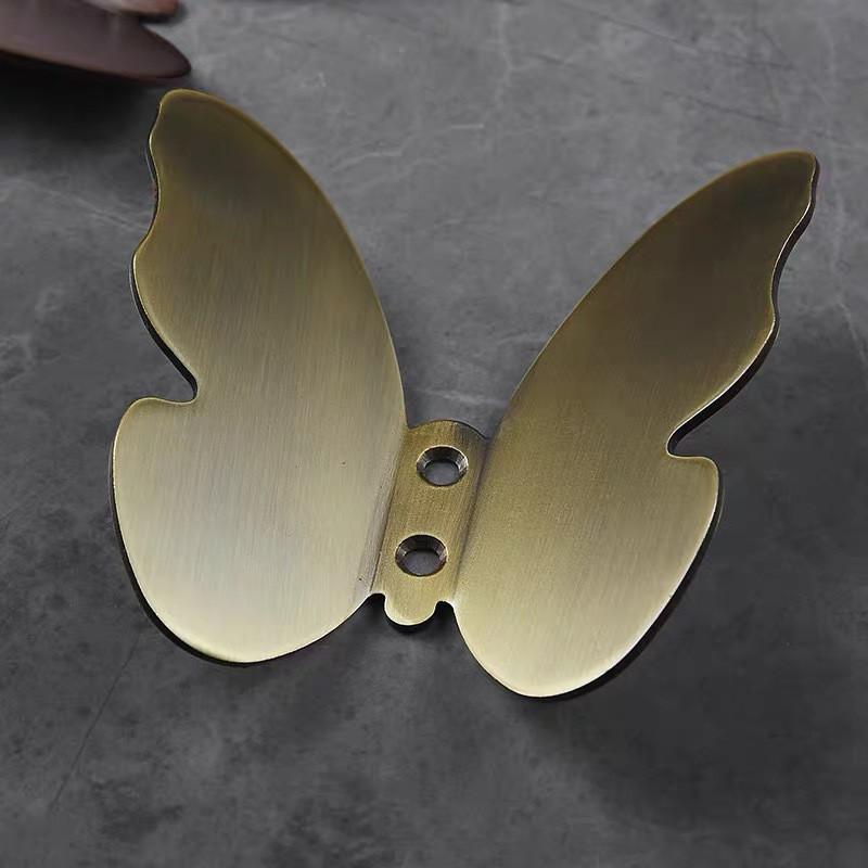 Clother Hook Brass Towel Hanger Brushed Gold Clothes Hook Coat Hat Bag Hook Wall Mounted Butterfly Bathroom Towel Hook Holder