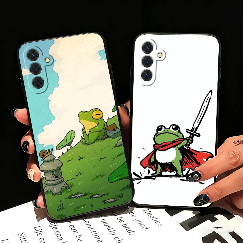 Cute Cartoon Frog Soft Phone Case for Samsung A17 A37 A57 A16 A26 A36 A56 A15 A25 A35 A55 A14 A24 A34 A54 A13 A23 A33 A53 A52 A1