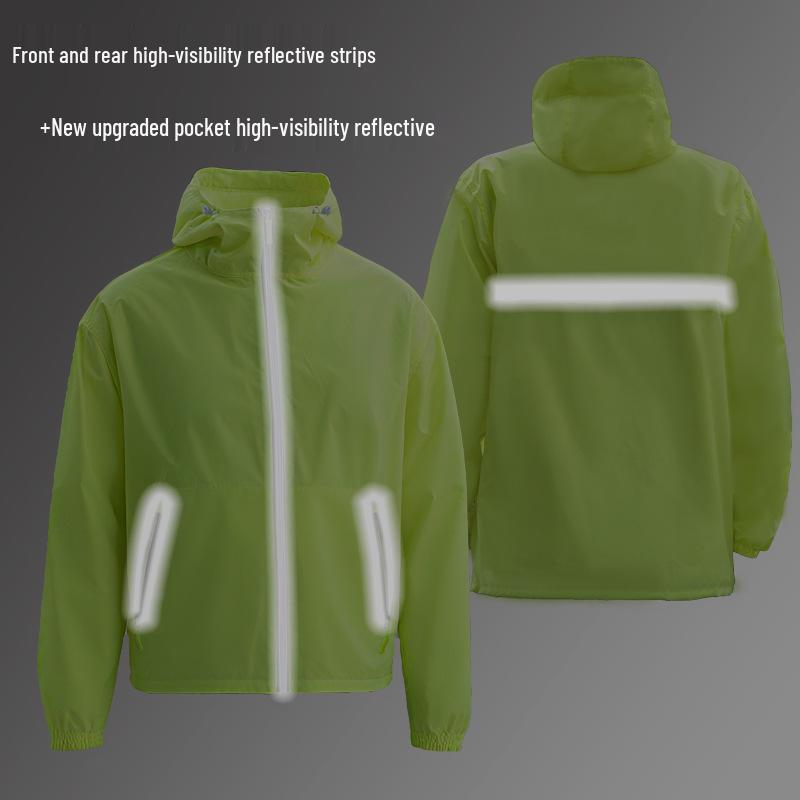 Men's Ultra-thin Raincoat and Pants Set: Anti-heavy Rain, Lightweight, Portable, Breathable for Outdoor Riders