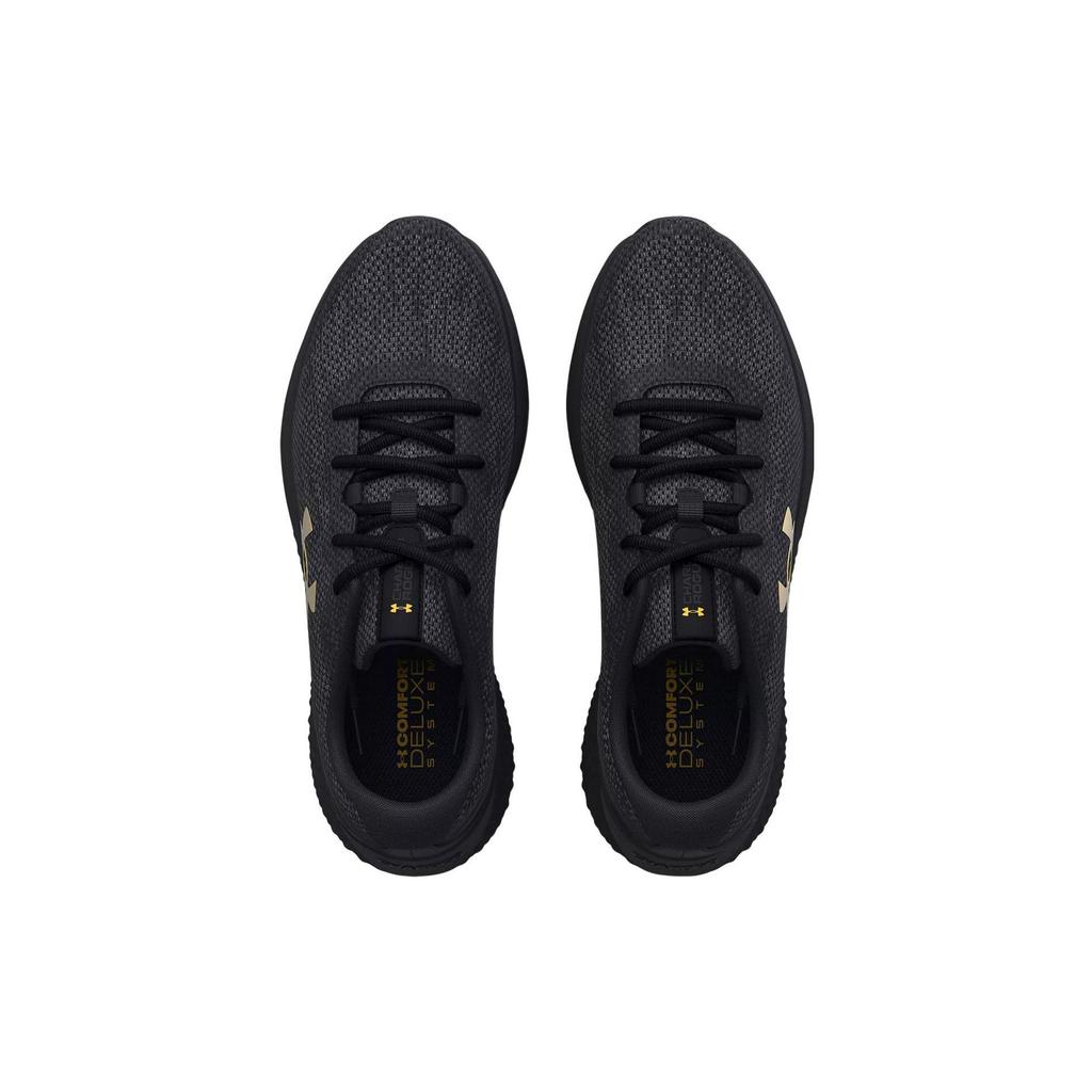 Under Armour Charged Rogue 3 Running Shoes Black Metallic Gold Men 3026140-002