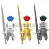 MOC Medieval Military Figures Building Blocks Castle Militia Soldier Dragon Gothic Knight Helmets Swords Shield Bricks Toys N06