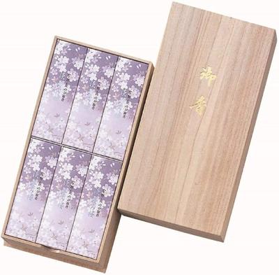 Letter Incense Stick Set Uno Chiyo Light Sumizakura Series Very Low Smoke Incense In a Paulownia Box Comes with a Noshi for Mourning [Condolence