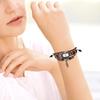 "Vintage Women's Analog Bracelet Watch Leather Strap Multi-Wrap Leaf Design Square Casual Accessory"