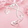 Luxurious 925 Sterling Silver Exquisite Hollow Love Open Bracelet Women Party Wedding Jewelry Accessories