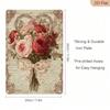 Metal Poster Wall Art Rose Heart Vintage Home Decor