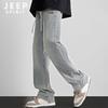 JEEP SPIRIT Men's Retro Loose Fit Wide-Leg Jeans