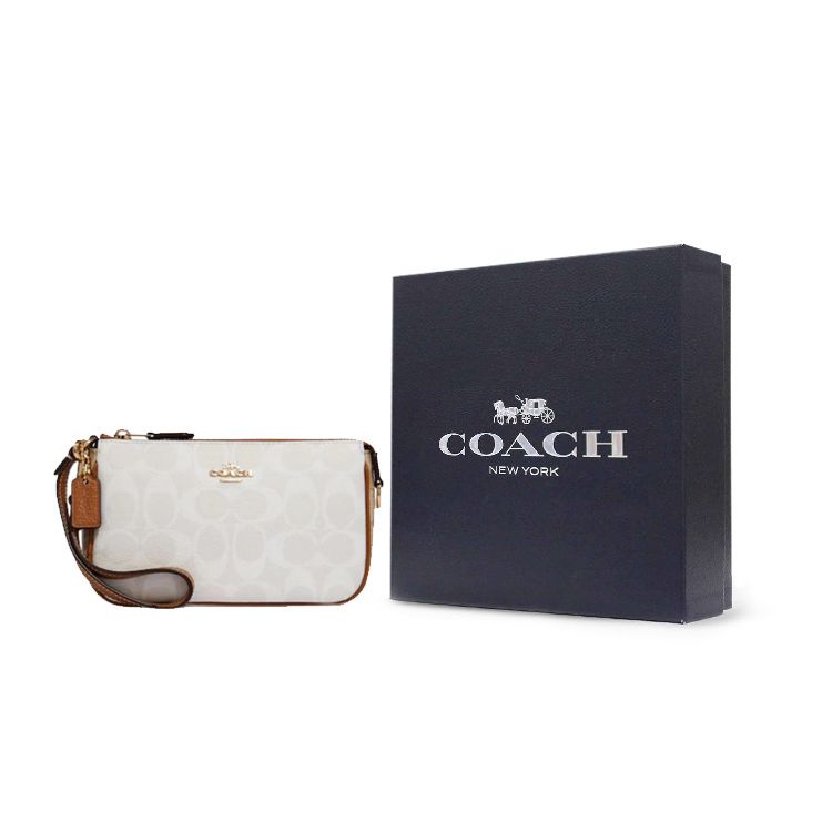 Coach Nolita 19 Metallic Logo Classic Print Faux Leather Mahjong Bag Women Shoulder Bag White Glacier-White CA444-IMRFI