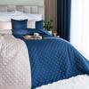 HERRINGBONE Bedspread Blue 170x210 Cm - Elegance In Your Bedroom